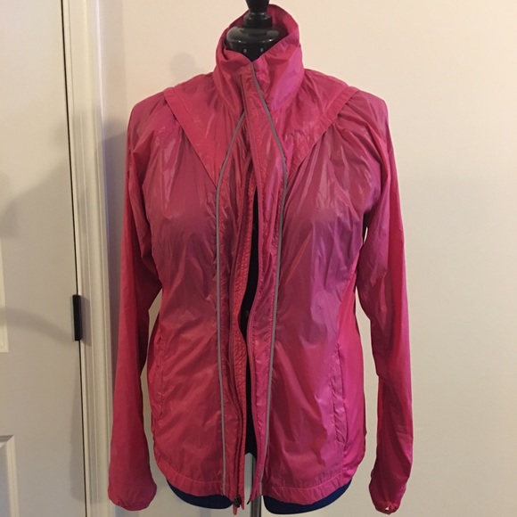 Athleta Jackets & Coats Athlete Pink Run Jacket Xl Like New Poshmark